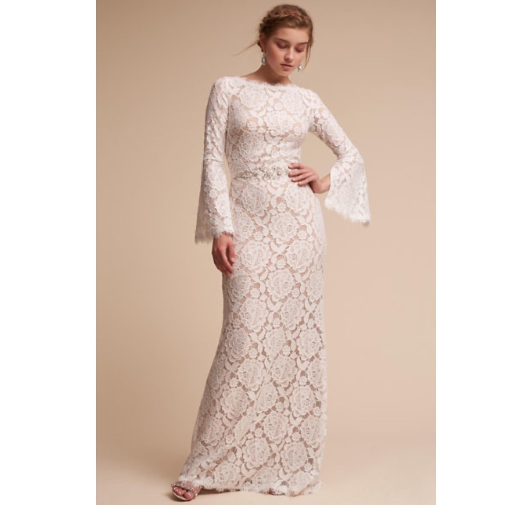BHLDN Foster lace long sleeve wedding dress